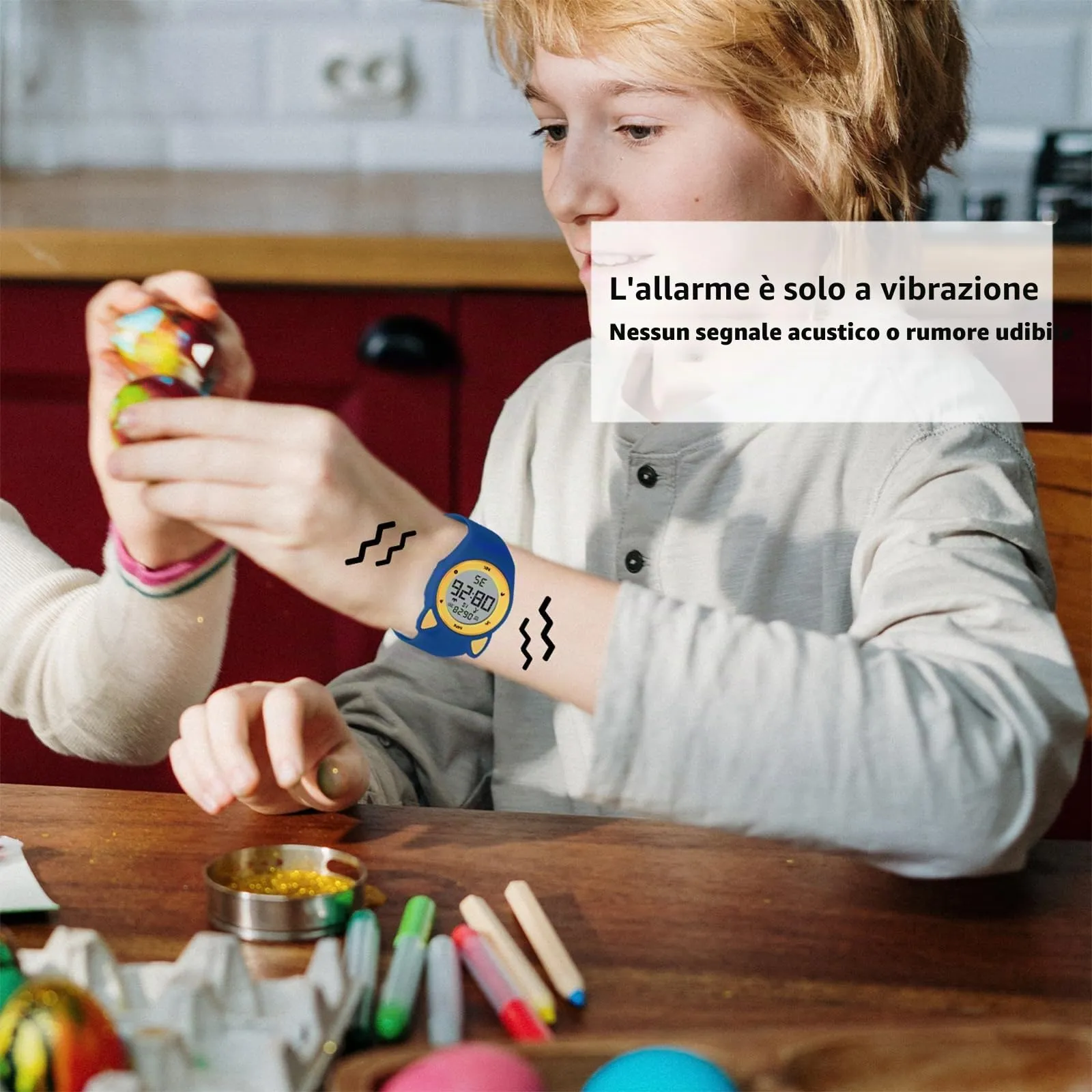 aswan watch Orologio Digitale Bambina Bambino con Contapassi,Calorie e Distanza senza App,Sveglia, Cronometro, Data, Luce-Orologio da polso Ragazza Ragazzo con Cinturino in Silicone - immagine 3