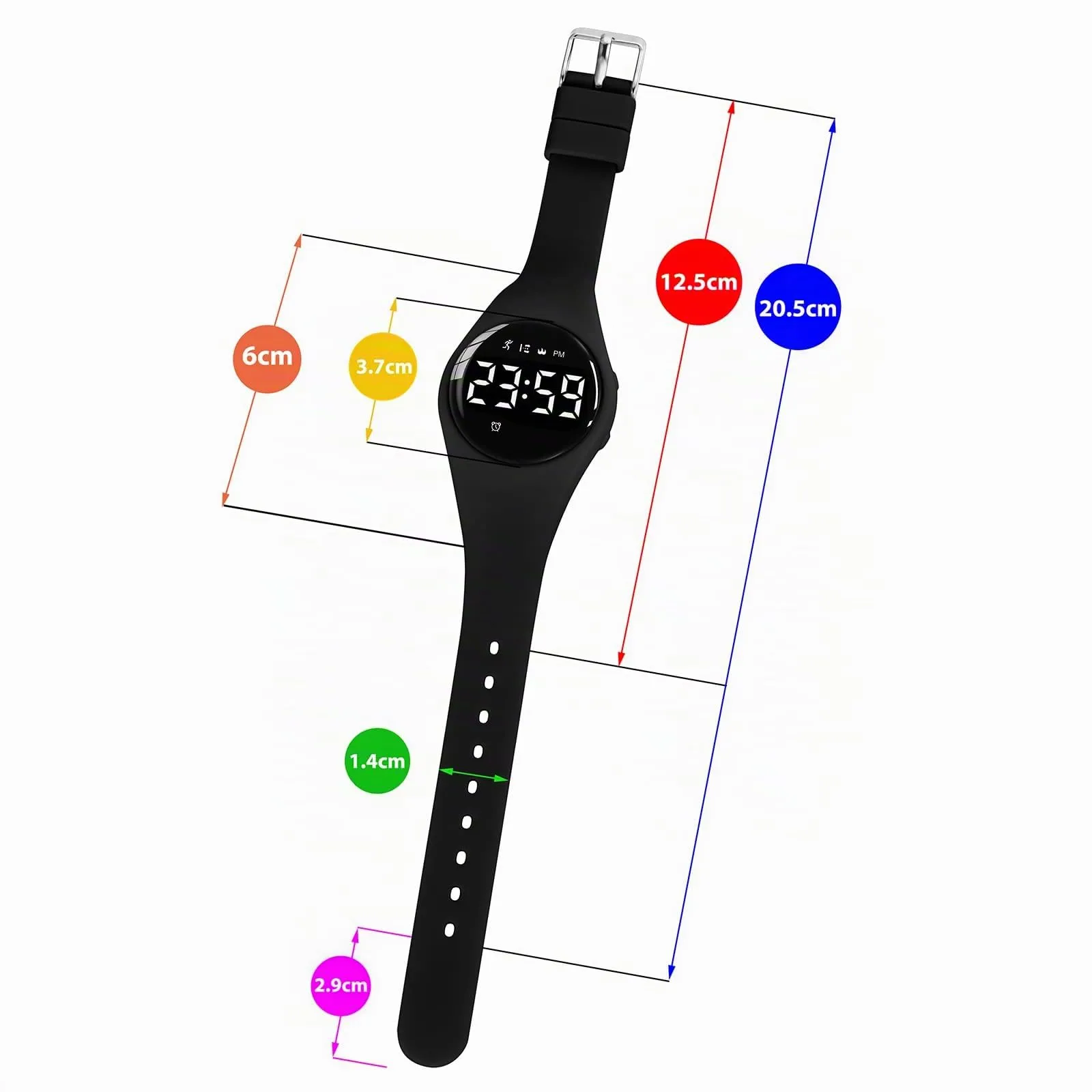 aswan watch Orologio Digitale Bambina Bambino con Contapassi,Calorie e Distanza senza App,Sveglia, Cronometro, Data, Luce-Orologio da polso Ragazza Ragazzo con Cinturino in Silicone - immagine 6