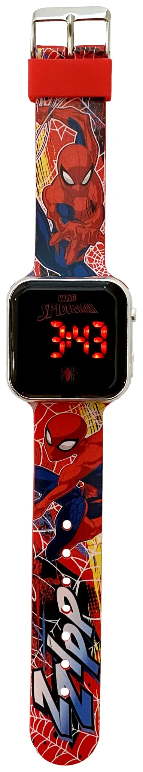 CARTOON Orologio Spider-Man Bambino Digitale LED, Cinturino Silicone Regolabile 22cm - immagine 2