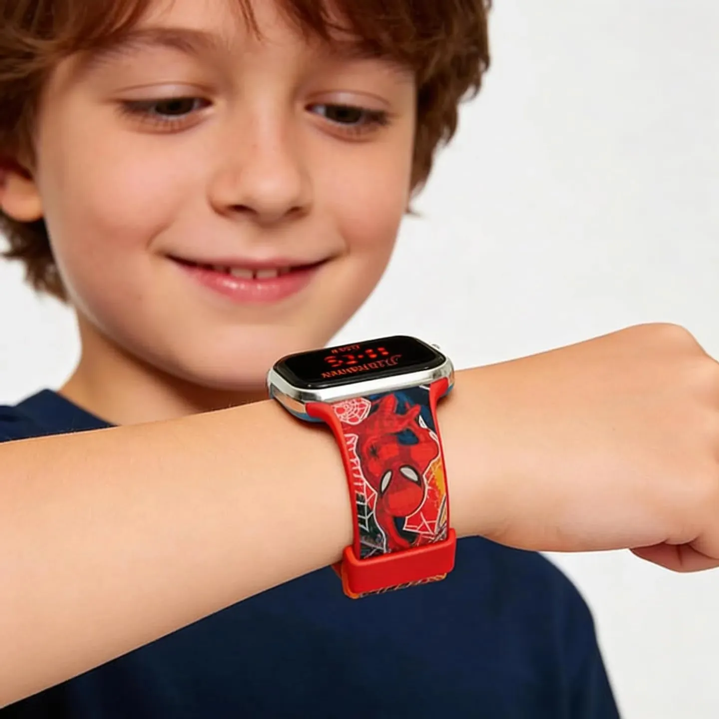 CARTOON Orologio Spider-Man Bambino Digitale LED, Cinturino Silicone Regolabile 22cm - immagine 3