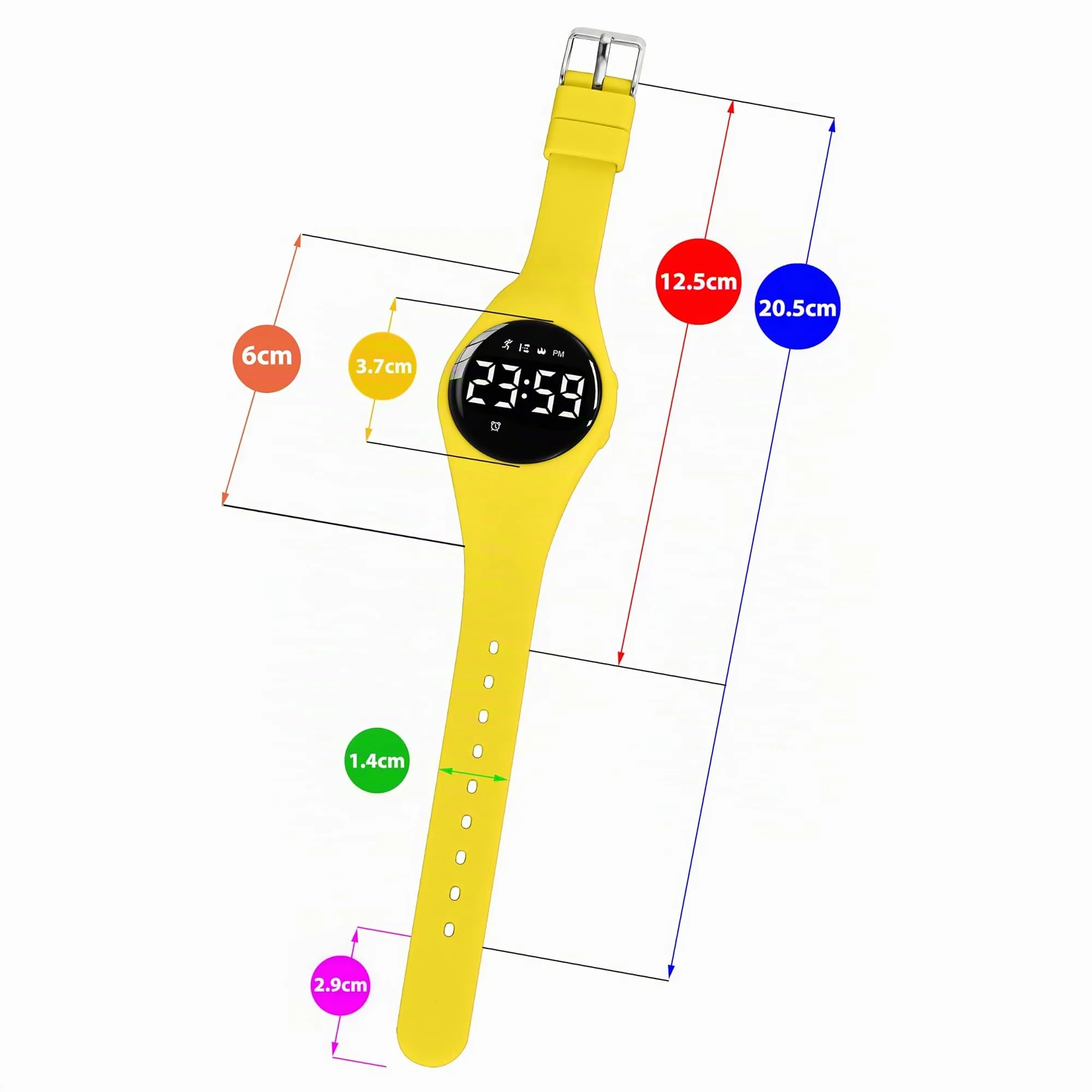 aswan watch Orologio Digitale Bambina Bambino con Contapassi,Calorie e Distanza senza App,Sveglia, Cronometro, Data, Luce-Orologio da polso Ragazza Ragazzo con Cinturino in Silicone - immagine 6