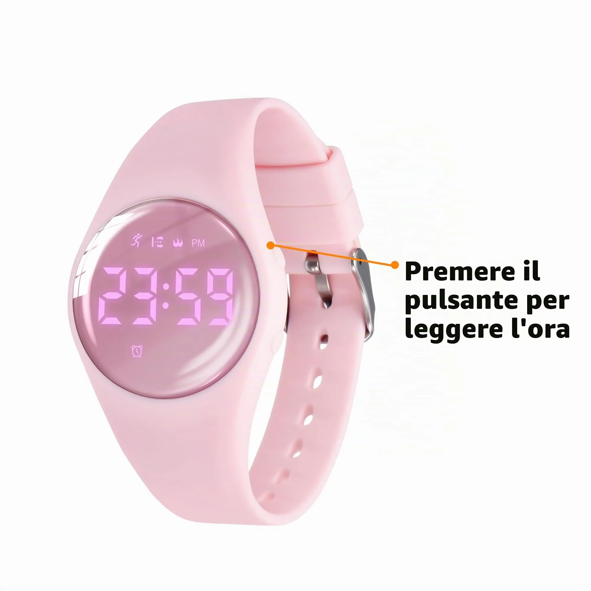 aswan watch Orologio Digitale Bambina Bambino con Contapassi,Calorie e Distanza senza App,Sveglia, Cronometro, Data, Luce-Orologio da polso Ragazza Ragazzo con Cinturino in Silicone - immagine 5