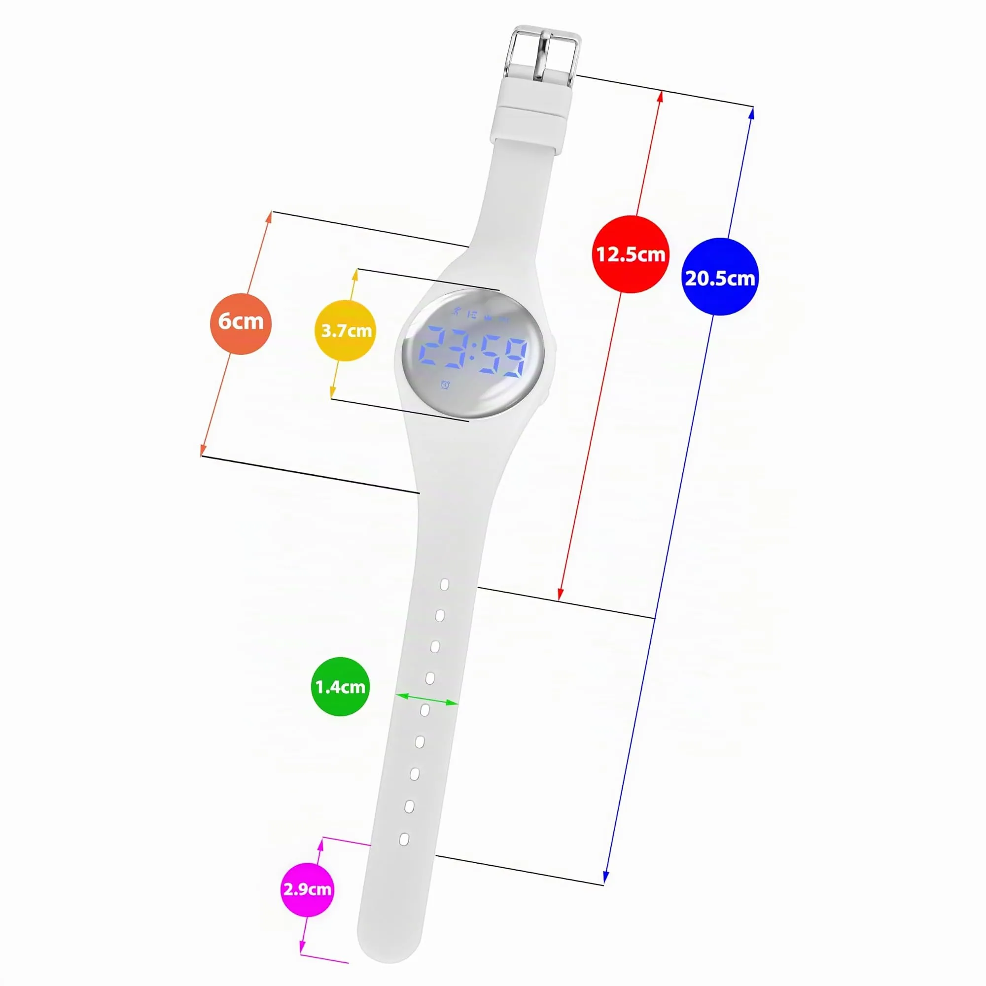 aswan watch Orologio Digitale Bambina Bambino con Contapassi,Calorie e Distanza senza App,Sveglia, Cronometro, Data, Luce-Orologio da polso Ragazza Ragazzo con Cinturino in Silicone - immagine 6