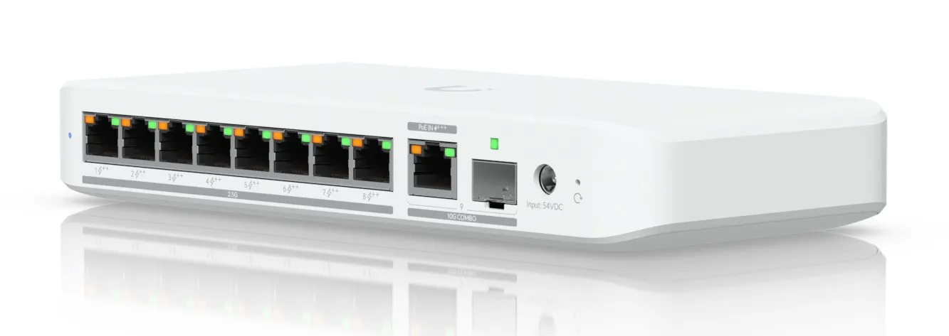 Ubiquiti UniFi Flex 2.5G PoE Gestito L2 2.5G Ethernet (100/1000/2500) Supporto Power over Ethernet (PoE) Montaggio da desktop/parete Bianco - immagine 1