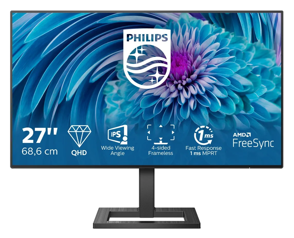 Mon 27 Ips 2K Qhd 2Hdmi Dp Mm Philips 275E2Fae 1Ms Reg Altezza - immagine 1