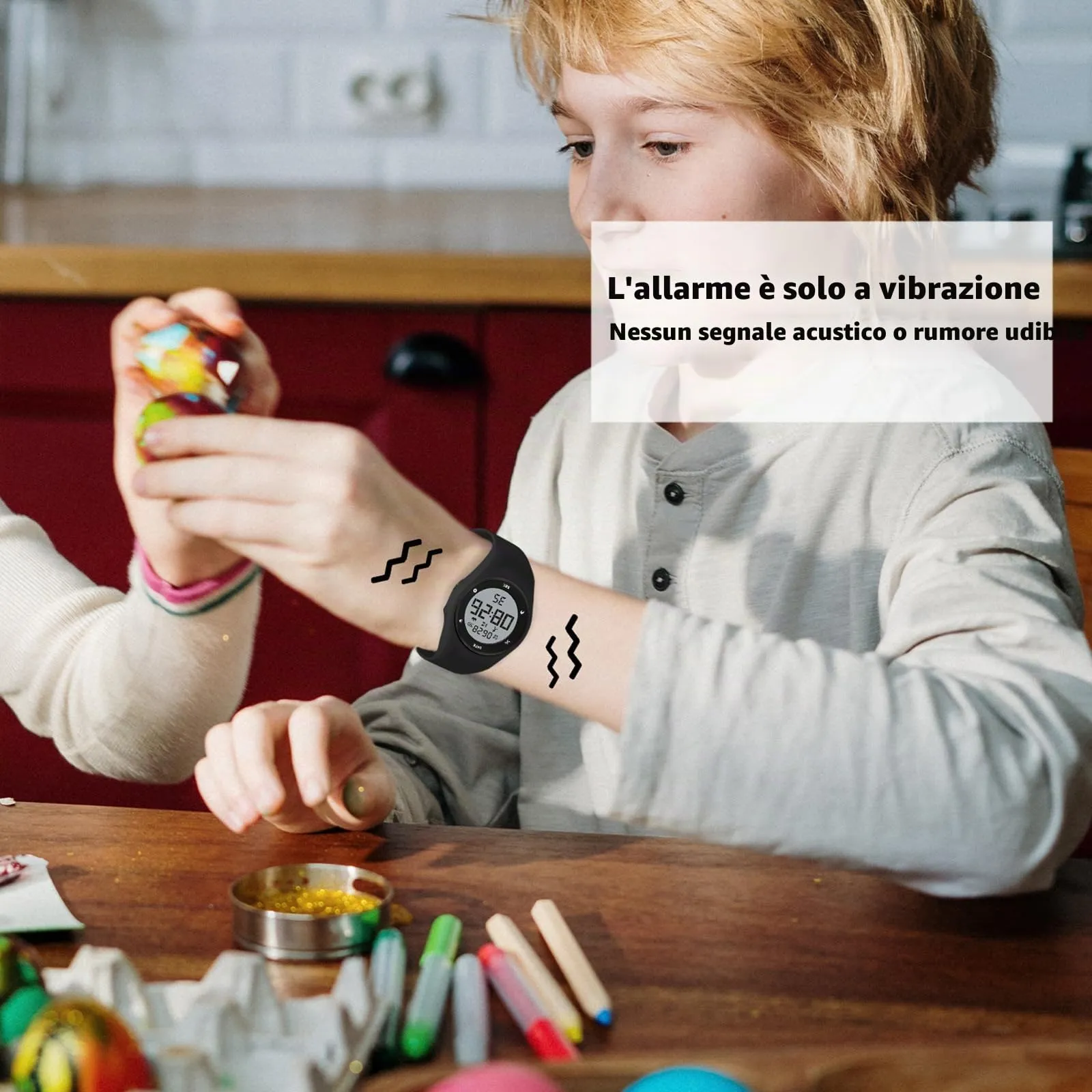 aswan watch Orologio Digitale Bambina Bambino con Contapassi,Calorie e Distanza senza App,Sveglia, Cronometro, Data, Luce-Orologio da polso Ragazza Ragazzo con Cinturino in Silicone - immagine 3