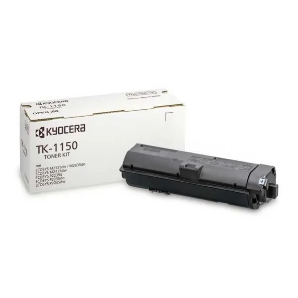 Kyocera Toner Nero TK-1150 Per Ecosys M2135DN/M2635DN/M2735DW/P2235DN - Capacita 3000 Pagine In Formato A4 (ISO/IEC 19798) 1T02RV0NL0 - immagine 1