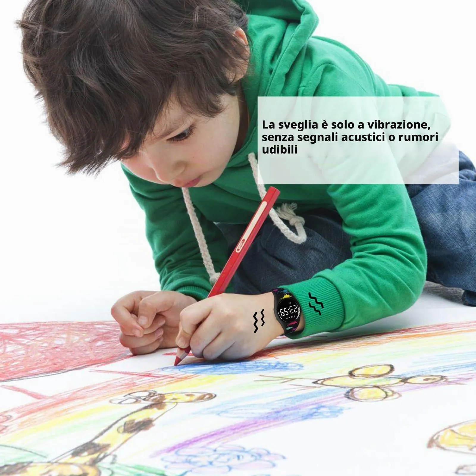 aswan watch Orologio Digitale Bambina Bambino con Contapassi,Calorie e Distanza senza App,Sveglia, Cronometro, Data, Luce-Orologio da polso Ragazza Ragazzo con Cinturino in Silicone - immagine 3