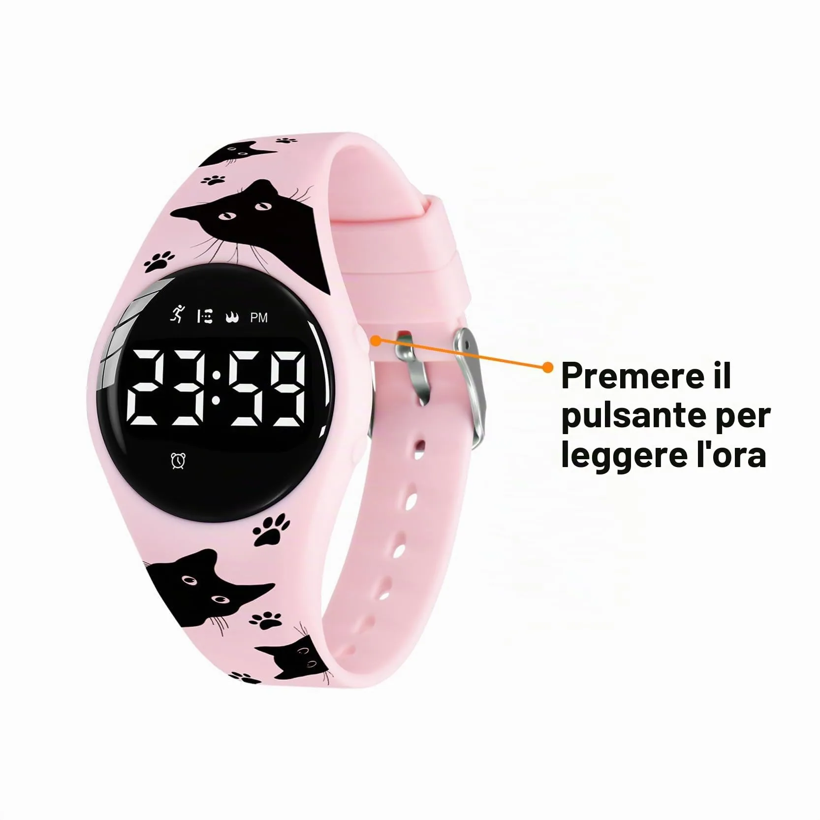 aswan watch Orologio Digitale Bambina Bambino con Contapassi,Calorie e Distanza senza App,Sveglia, Cronometro, Data, Luce-Orologio da polso Ragazza Ragazzo con Cinturino in Silicone - immagine 5