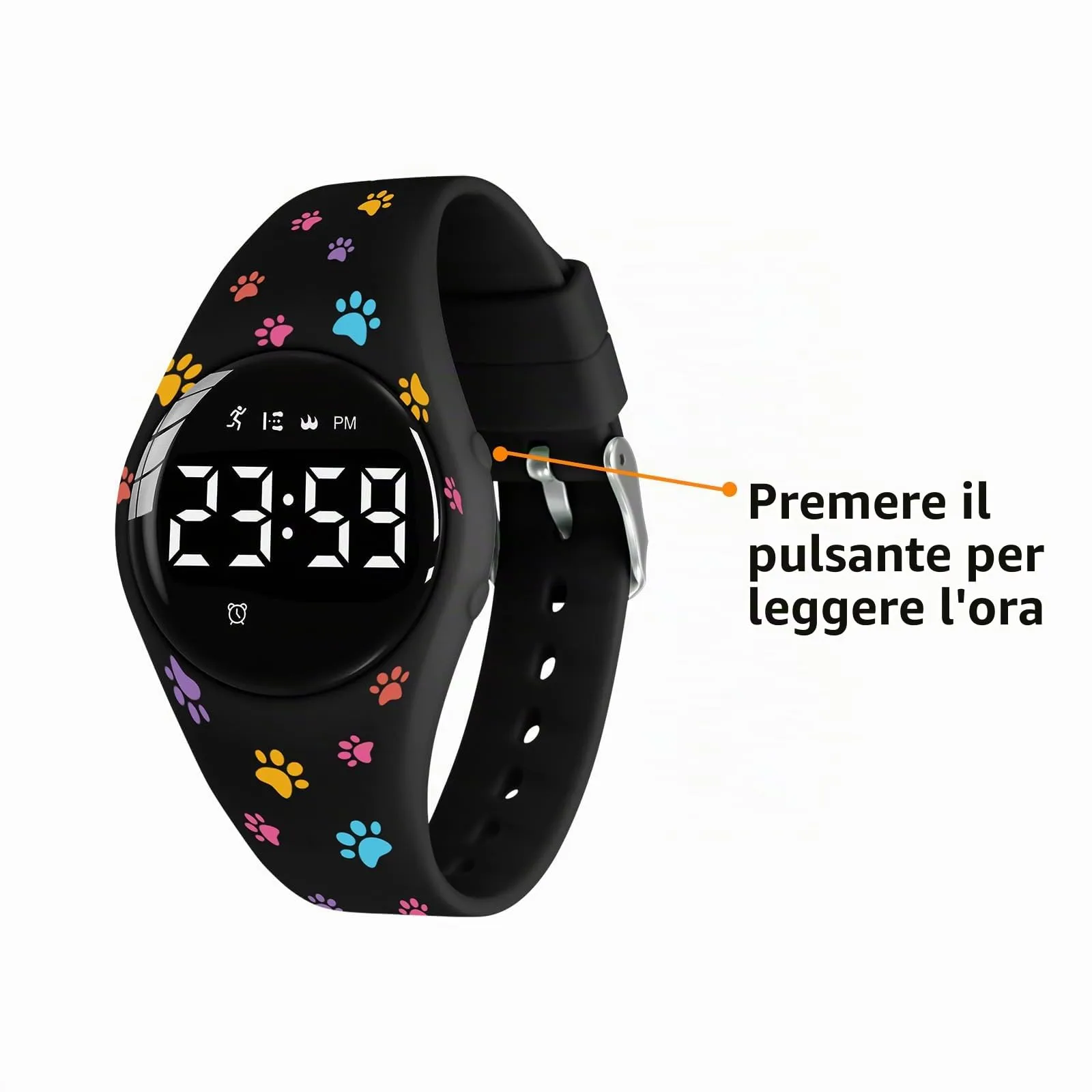 aswan watch Orologio Digitale Bambina Bambino con Contapassi,Calorie e Distanza senza App,Sveglia, Cronometro, Data, Luce-Orologio da polso Ragazza Ragazzo con Cinturino in Silicone - immagine 5