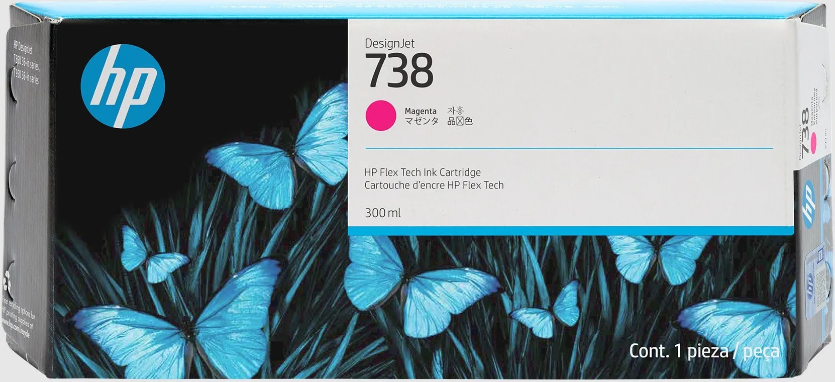 HP Cartuccia di inchiostro magenta 738 DesignJet da 300 ml - immagine 1