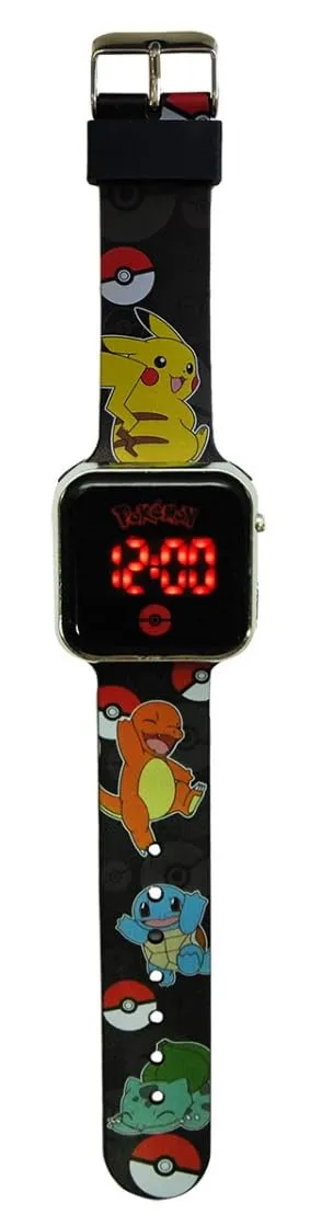 Orologio Pokémon Bambino Digitale LED con Pikachu, Cinturino Silicone 22 cm - immagine 2