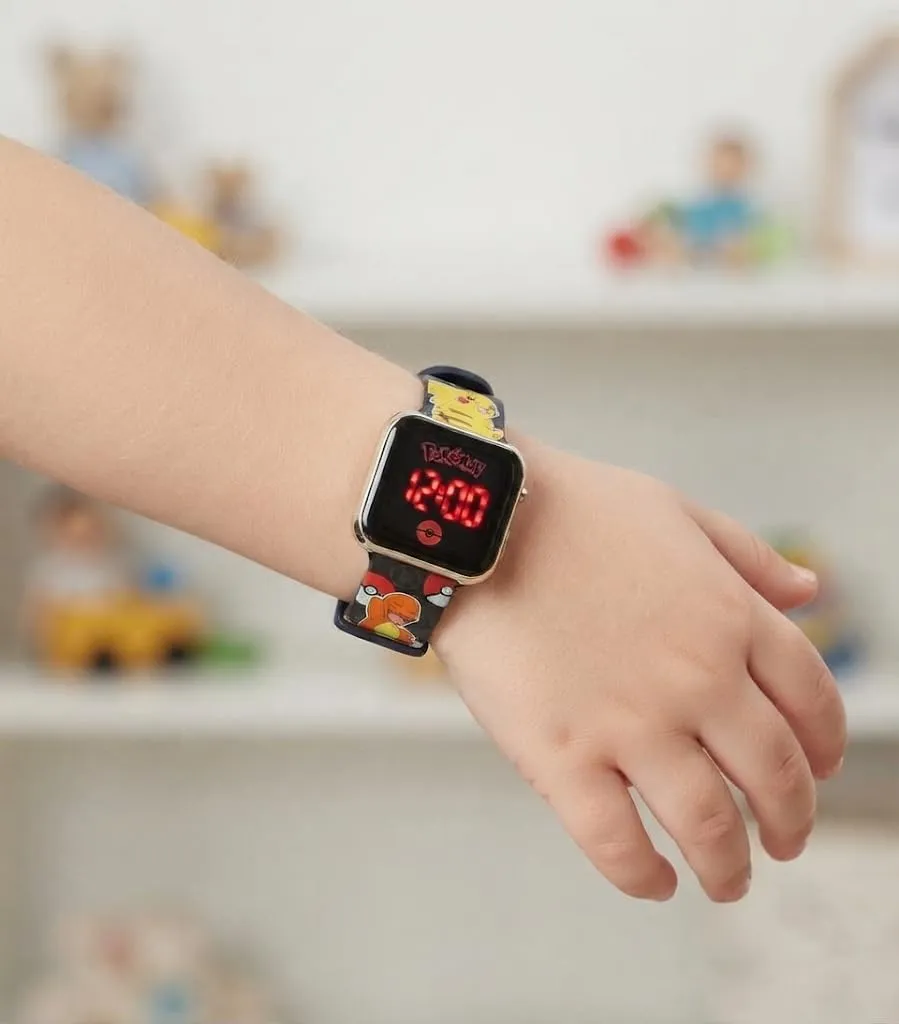 Orologio Pokémon Bambino Digitale LED con Pikachu, Cinturino Silicone 22 cm - immagine 3