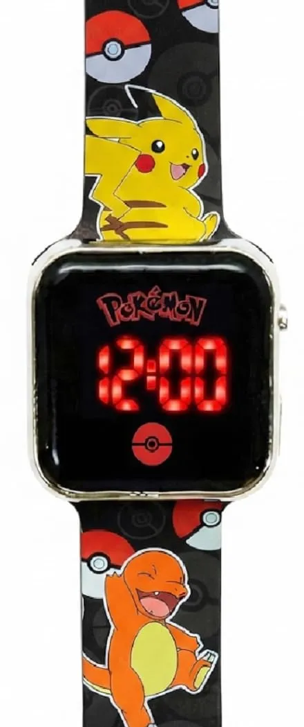 Orologio Pokémon Bambino Digitale LED con Pikachu, Cinturino Silicone 22 cm - immagine 4