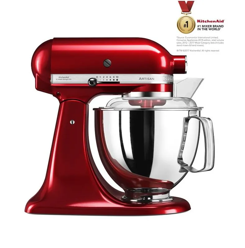 KitchenAid Impastatrice Planetaria 4,7L Artisan 5ksm175pseca Rosso Mela - immagine 1