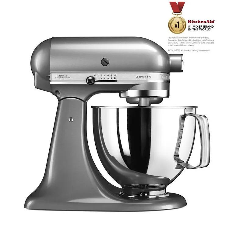 KitchenAid Impastatrice Planetaria 4,7L Artisan 5ksm125ecu Contour Silver - immagine 1