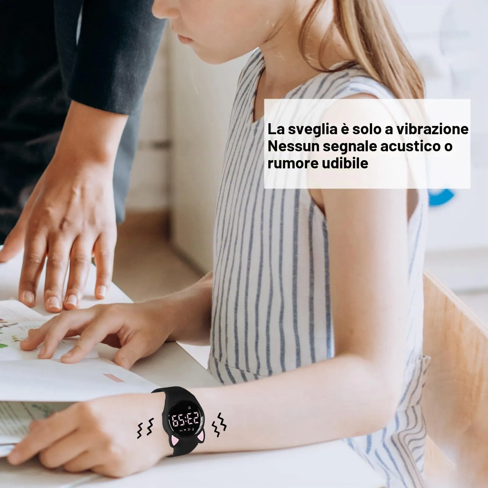 aswan watch Orologio Digitale Bambina Bambino con Contapassi,Calorie e Distanza senza App,Sveglia, Cronometro, Data, Luce-Orologio da polso Ragazza Ragazzo con Cinturino in Silicone - immagine 3