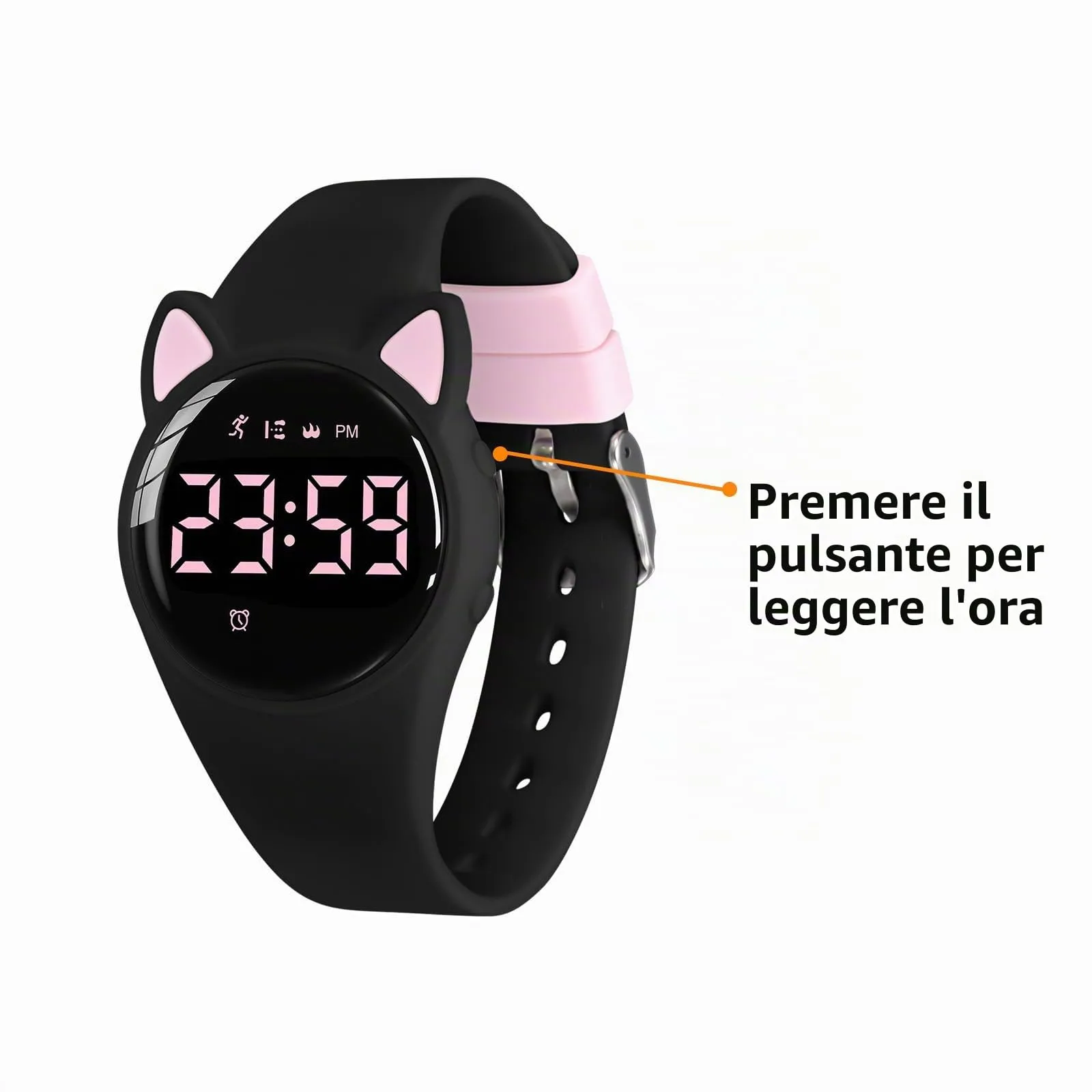 aswan watch Orologio Digitale Bambina Bambino con Contapassi,Calorie e Distanza senza App,Sveglia, Cronometro, Data, Luce-Orologio da polso Ragazza Ragazzo con Cinturino in Silicone - immagine 5
