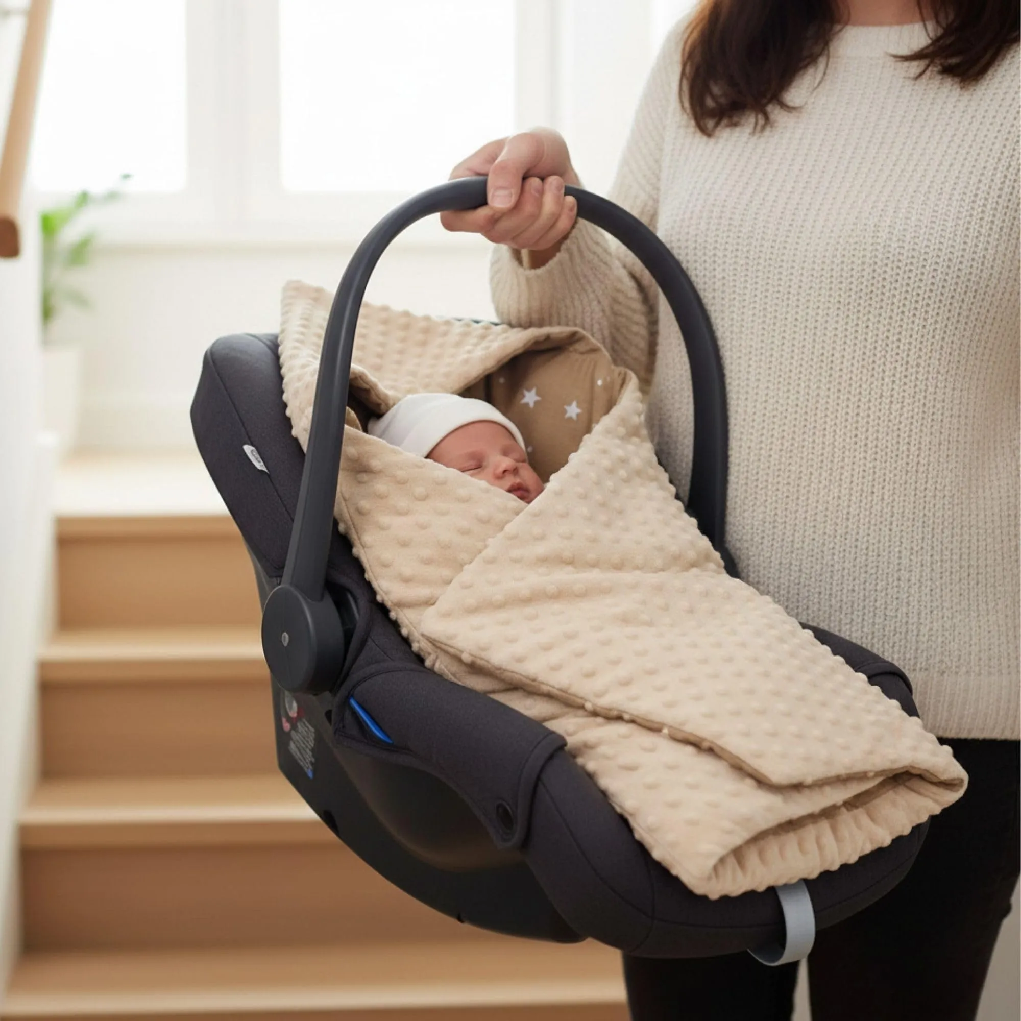 Copertina Minky passeggino neonato inverno 90×90 cm - immagine 6