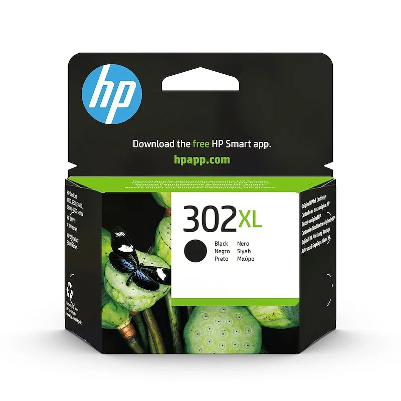 Hp Cartuccia d'Inchiostro 302XL Nero F6u68aebl - immagine 1