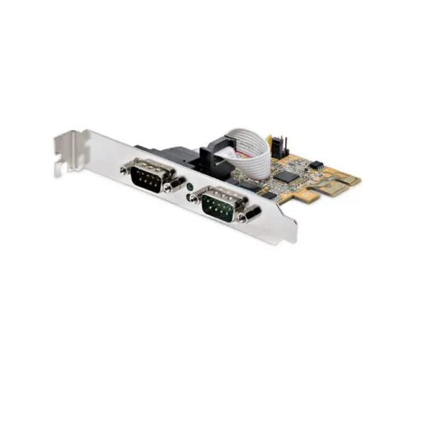Startech Scheda Seriale Pcie A 2x RS232 DB9 16C1050 UART/COM 21050-PC-SERIAL-LP - immagine 1