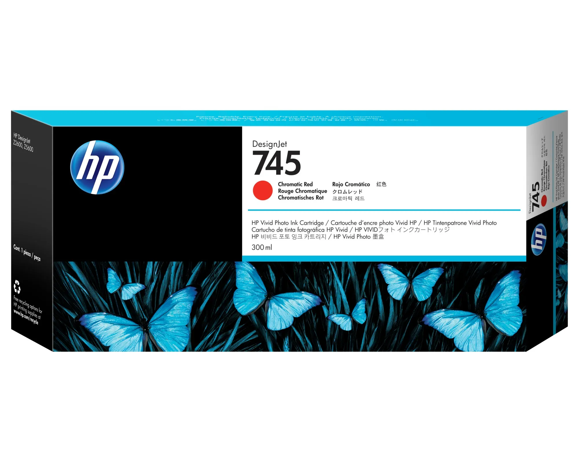 ORIGINALE HP Cartuccia d'inchiostro Rosso F9K06A 745 300ml - immagine 1