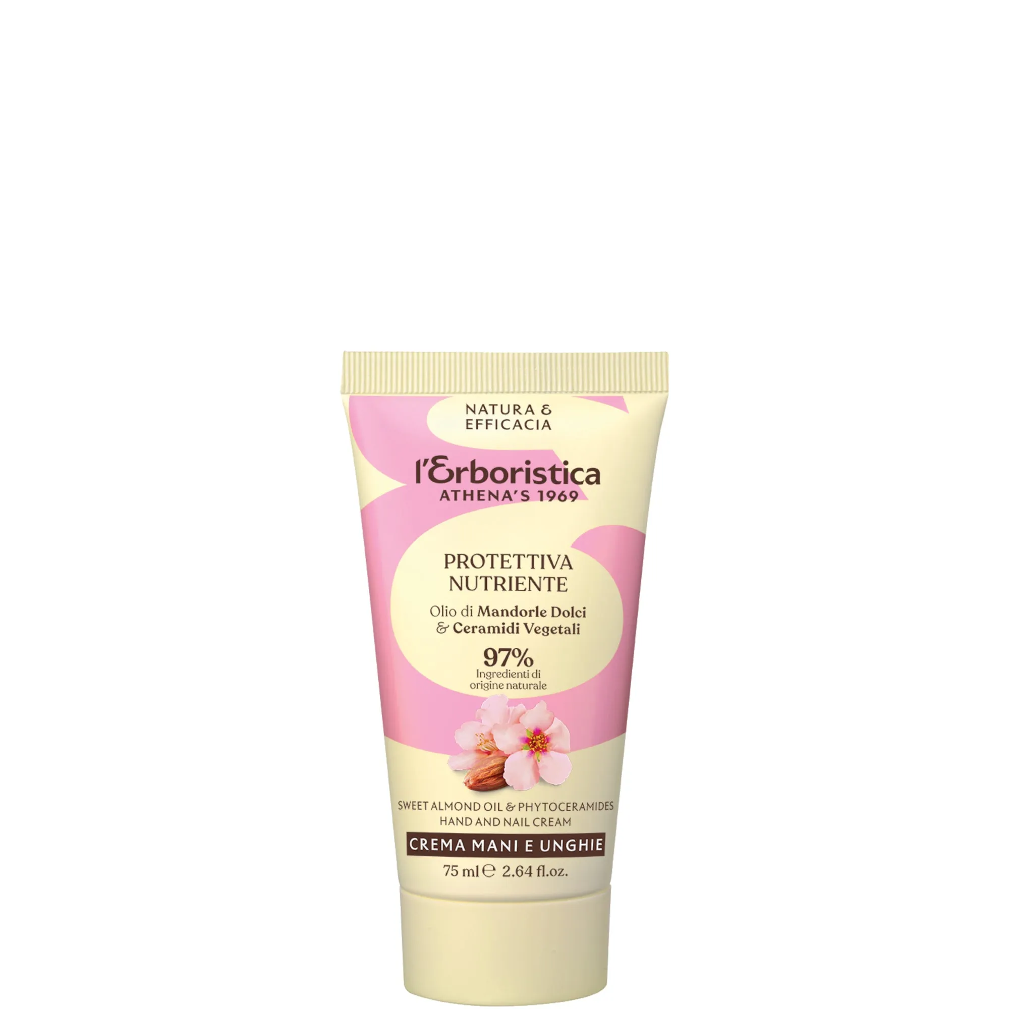 L’Erboristica Athena’s 1969 L'Erboristica Olio di Mandorle Dolci & Ceramidi Vegetali Crema Mani e Unghie - 75 ML - immagine 1