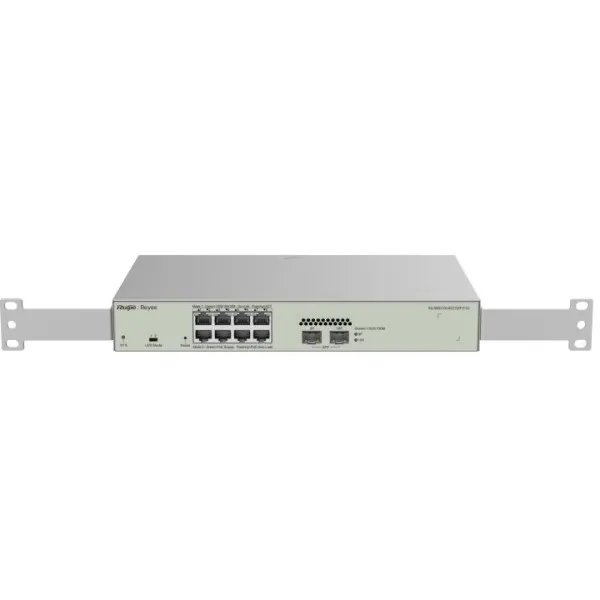 Switch gestito Layer 2 Ruijie RG-NBS3100-8GT2SFP-P-V2 - 8 porte - PoE 125W - Alloggiamento in acciaio - Colore acciaio - immagine 1