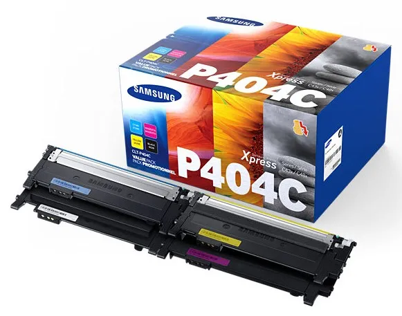 ORIGINALE Samsung Multipack nero / ciano / magenta / giallo CLT-P404C SU365A rainbow kit - immagine 1
