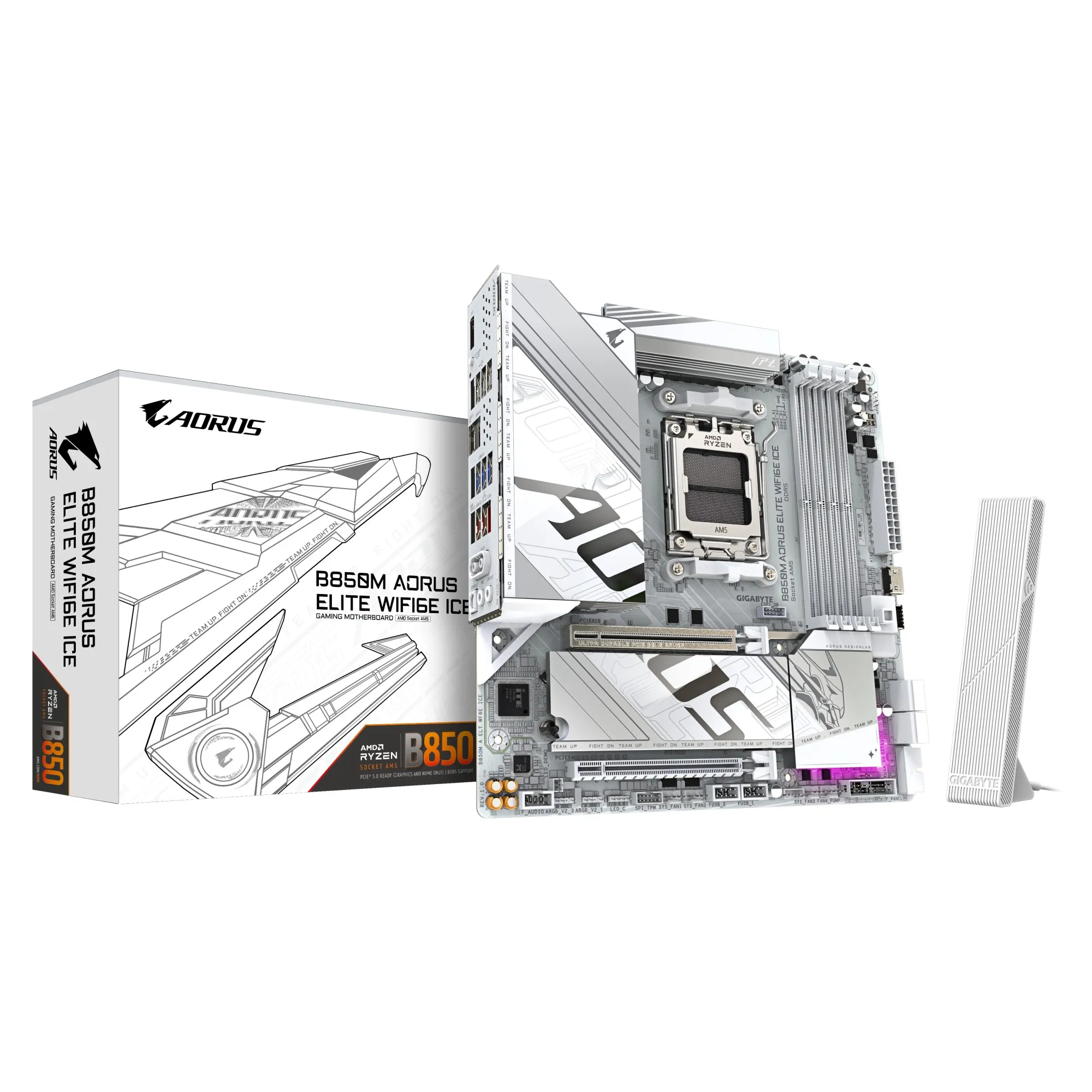 Gigabyte GA-B850M A ELT WF6E ICE (AM5) (D) - immagine 1