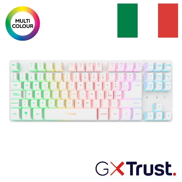 Trust GXT831W Thado Tkl Wrls Kb Wht It 26084 - immagine 1