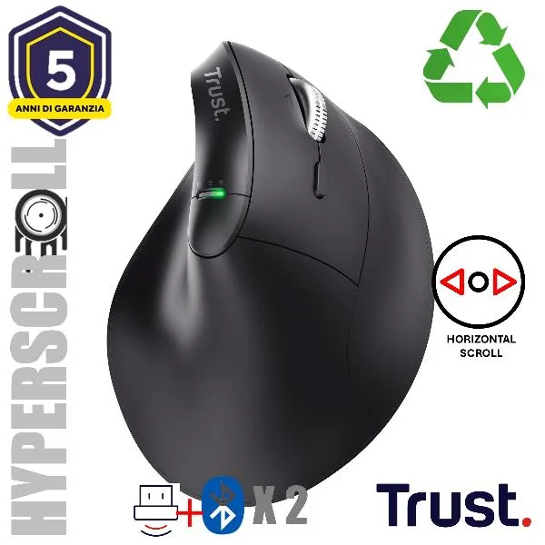 Trust Vyran Ergo Hypscroll M-Wrls Mouse 26107 - immagine 1