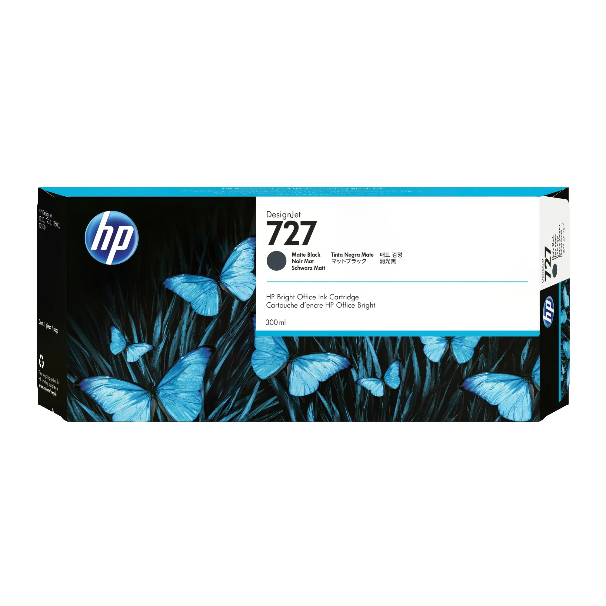 Originale HP Cartuccia inchiostro nero opaco DesignJet 727 300 ml - immagine 1