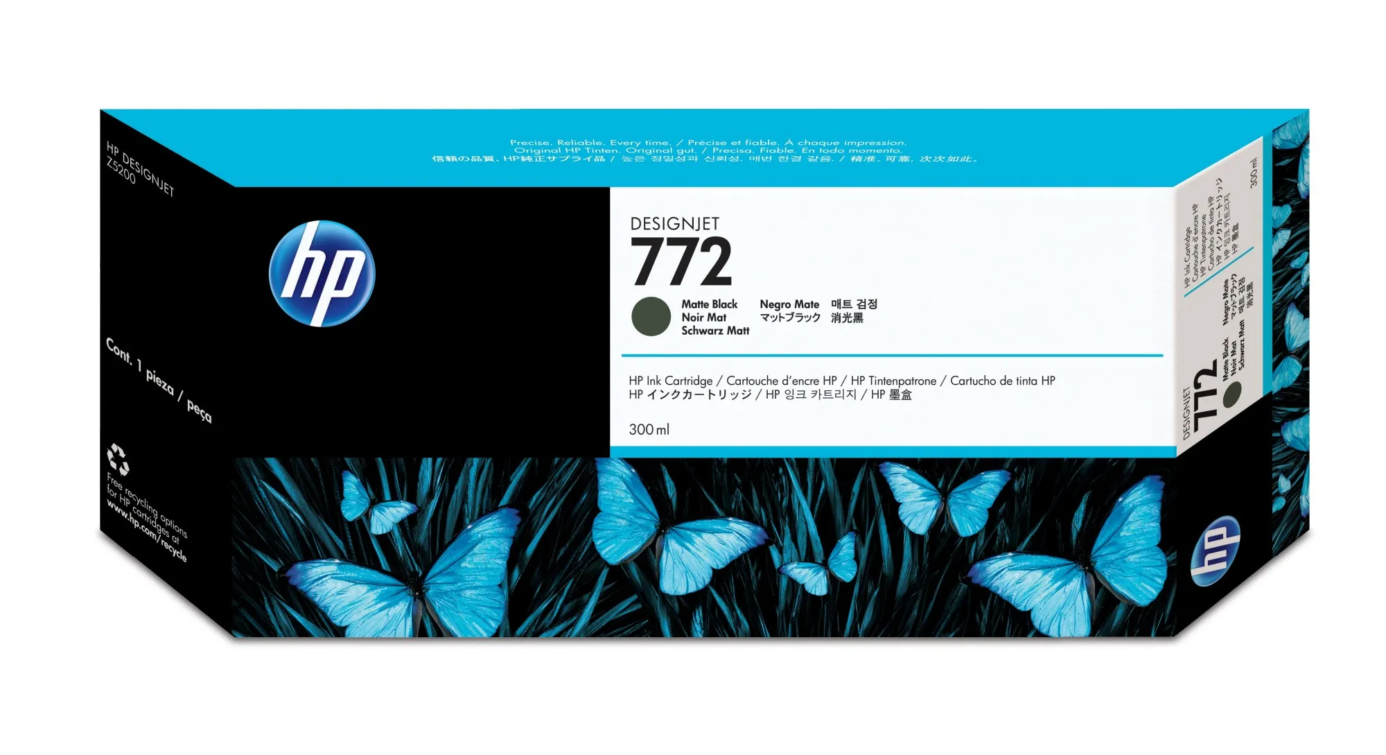 ORIGINALE HP Cartuccia d'inchiostro nero CN635A 772 300ml inchiostro HP Vivera pigmentato - immagine 1