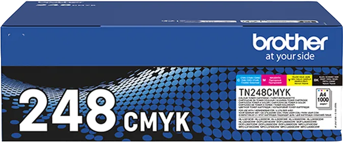 ORIGINALE Brother Value Pack nero / ciano / magenta / giallo / Bianco TN-248 MCVP + Prindo Universal Papier 2500 Blatt 4000 pagine - immagine 1