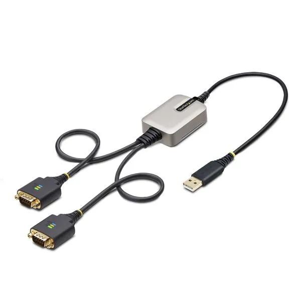 Startech Cavo Da USB A Seriale 2 Porte RS232 60 Cm Ftdi 2P1FFC-USB-SERIAL - immagine 1