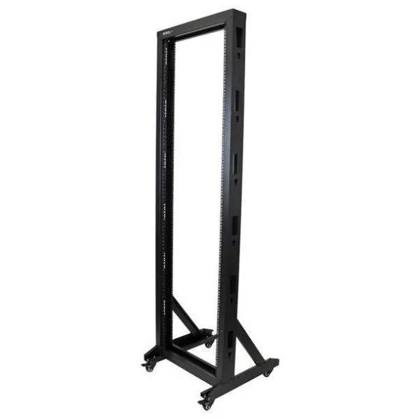 Startech Armadio Server Rack Con 2 Staffe A Telaio Aperto 42U Ruote Orientabili (2POSTRACK42) 2POSTRACK42 - immagine 1