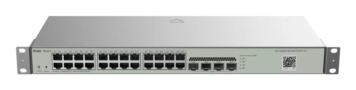 Ruijie Networks RG-NBS3100-24GT4SFP-V2 switch di rete Gestito L2 Gigabit Ethernet (10/100/1000) Metallico - immagine 1
