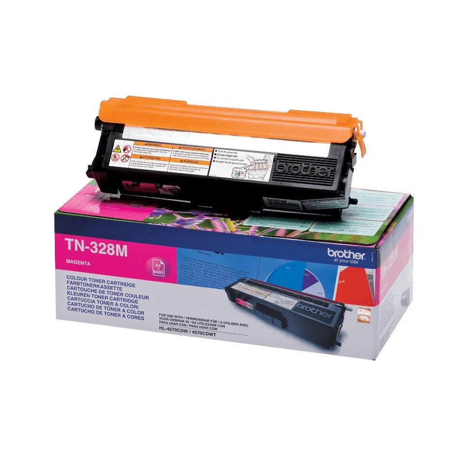 ORIGINALE Brother toner magenta TN-328M 328 6000 pagine - immagine 1
