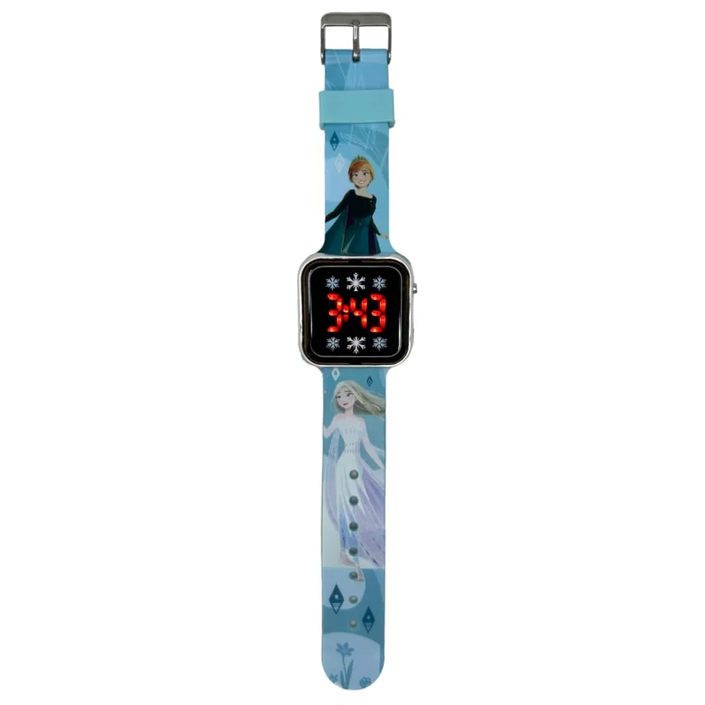 Orologio da polso digitale Frozen 2 Disney per bambine con schermo quadrante a led e cinturino in silicone - immagine 2