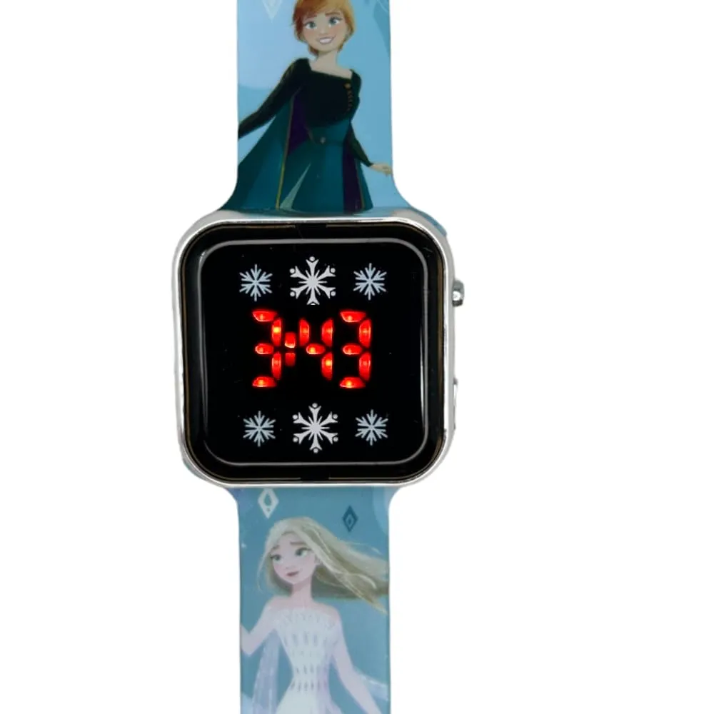 Orologio da polso digitale Frozen 2 Disney per bambine con schermo quadrante a led e cinturino in silicone - immagine 4