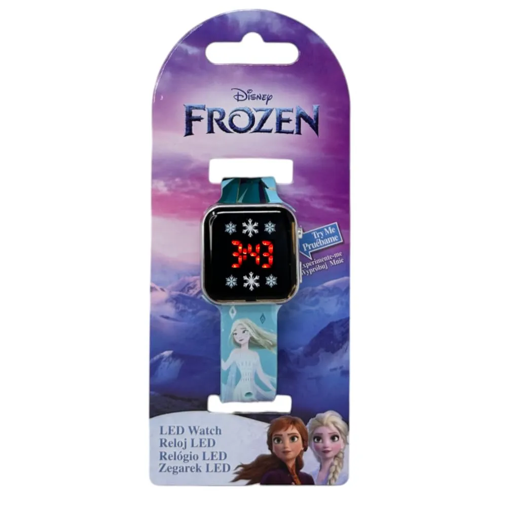 Orologio da polso digitale Frozen 2 Disney per bambine con schermo quadrante a led e cinturino in silicone - immagine 5