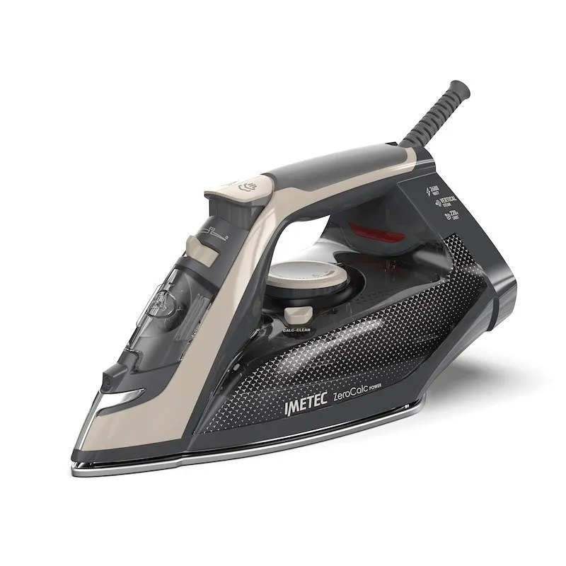 Imetec Ferro da Stiro a Vapore Zerocalc Power 9049 Nero e Sabbia - immagine 1