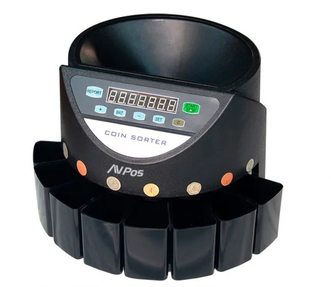 Conta/Seleziona Monete AVPos CCM6 - Monete da 1 Centesimo a 2 Euro - Nero - immagine 1