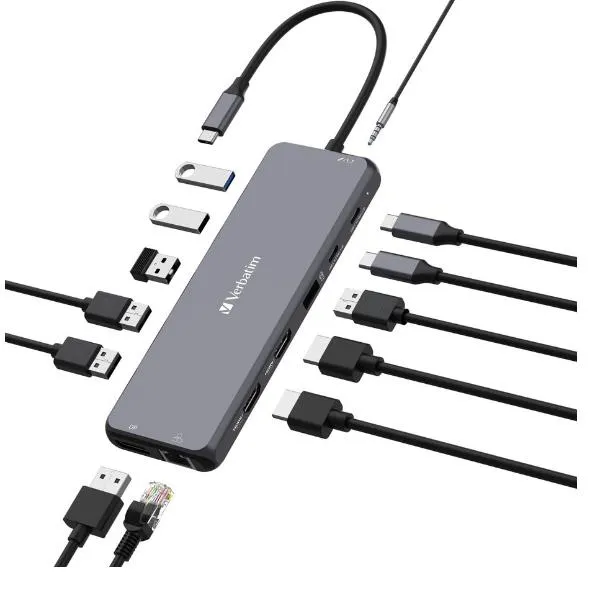 Verbatim USB C MULTIP.13 In 1 Hdmi 8K Pd 85W 32153 - immagine 1