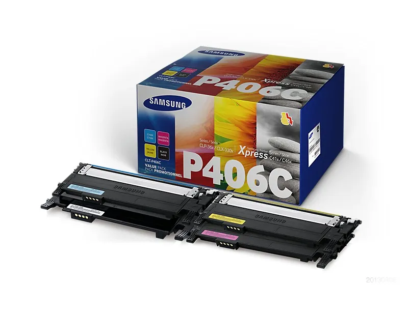 ORIGINALE Samsung Multipack nero / ciano / magenta / giallo CLT-P406C SU375A rainbow kit - immagine 1