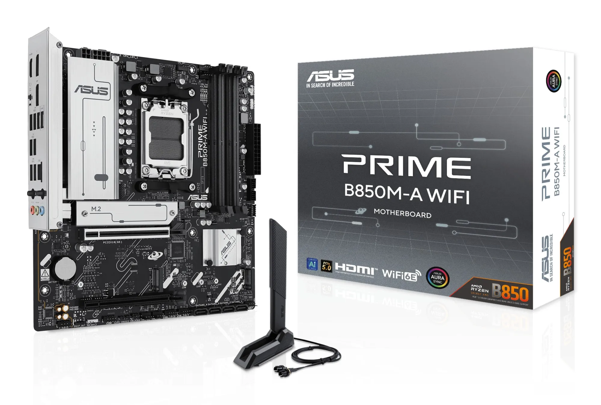 Mb Asus B850M-A Wifi Am5 4D5 2Pcie 4Sata 3M2 Hd/2*Dp Matx - immagine 1