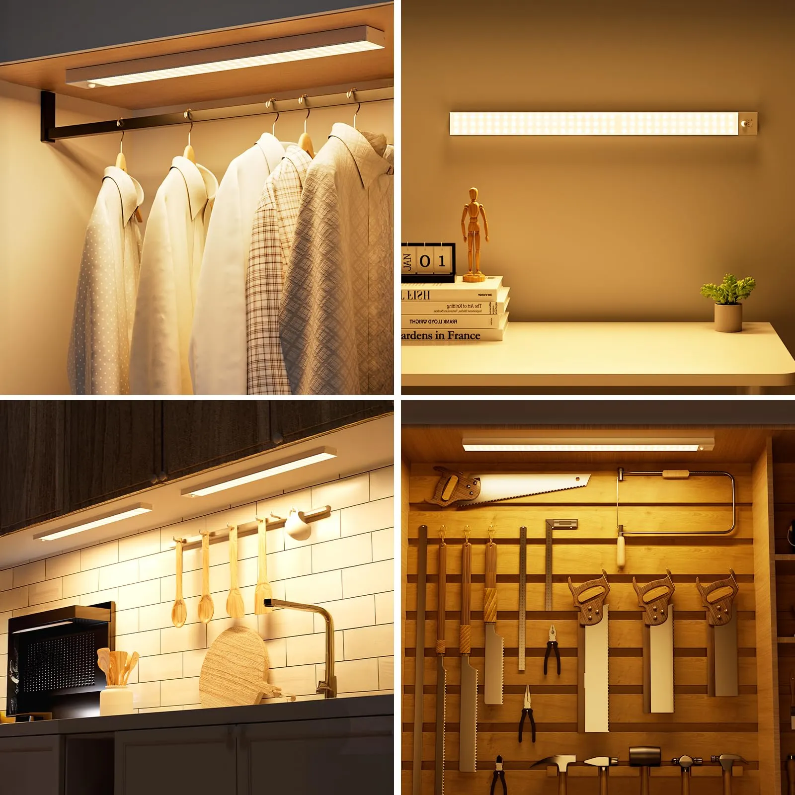 OUILA Luce Armadio LED con Sensore di Movimento Luci Sottopensile Cucina - immagine 6