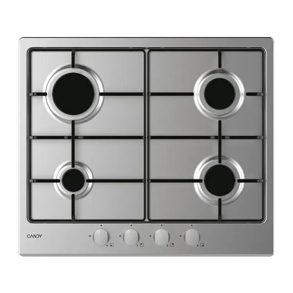 Candy Piano Gas 60CM Inox 4 Fuochi Con Rapid Manopole Frontali 33801973 - immagine 1