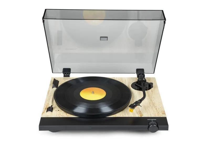 Giradischi preamplificato Thomson TT702 Premium - Connessione RCA - Colore legno/alluminio - immagine 1